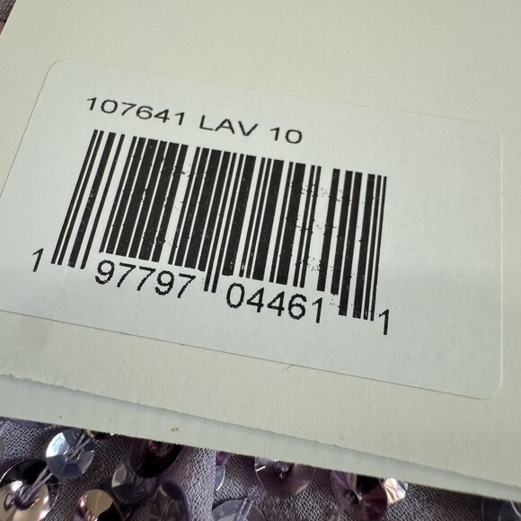 NWT Mac‎ Duggal 107641 Sequin Long Sleeve Midi Dress Size 10 Lavender - Picture 7 of 11